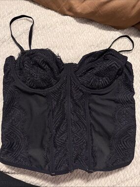 Garage Black Lace Bustier Camisole